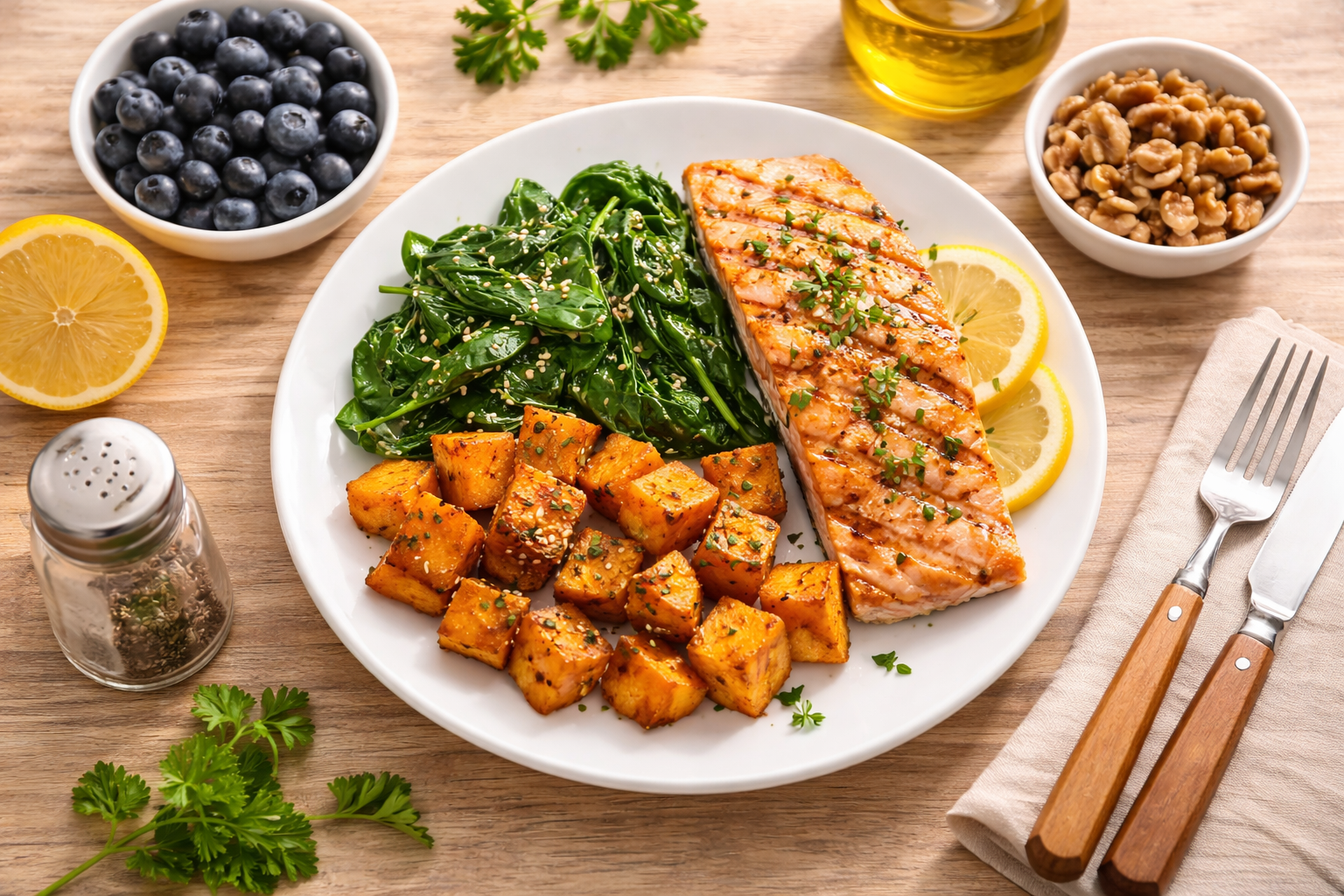 Ultra-processed foods including white bread, sugary soda, fried chips and donuts arranged on a table with a subtle red overlay suggesting these foods should be avoided
